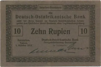 German East Africa 10 Rupien, 1915 image