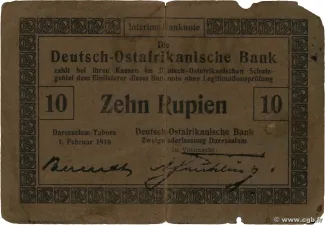German East Africa 10 Rupien, 1916 image