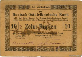 German East Africa 10 Rupien, 1916 image