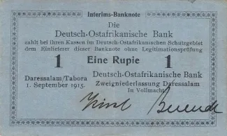 German East Africa 1 Rupie, 1915 image