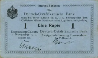 German East Africa 1 Rupie, 1915 image