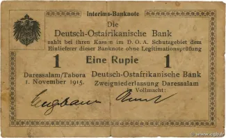 German East Africa 1 Rupie, 1915 image