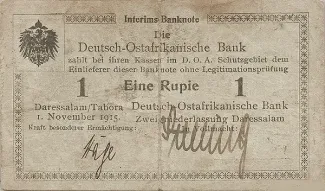 German East Africa 1 Rupie, 1915 image