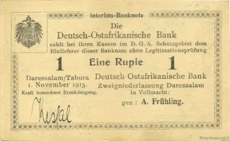 German East Africa 1 Rupie, 1915 image