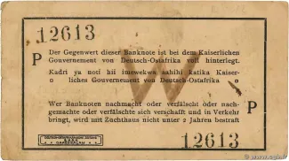 German East Africa 1 Rupie, 1915 reverse