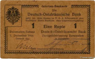 German East Africa 1 Rupie, 1915 image