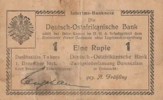 German East Africa 1 Rupie, 1915 image