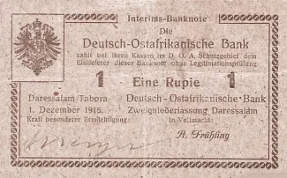 German East Africa 1 Rupie, 1915 image