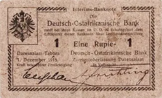 German East Africa 1 Rupie, 1915 image