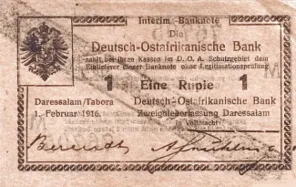 German East Africa 1 Rupie, 1916 image