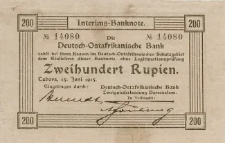 German East Africa 200 Rupien, 1915 image
