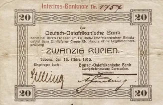 German East Africa 20 Rupien, 1915 image