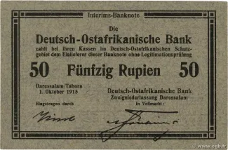 German East Africa 50 Rupien, 1915 image
