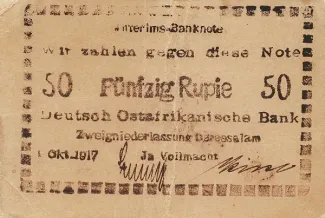 German East Africa 50 Rupien, 1917 image