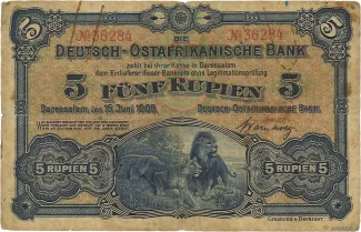 German East Africa 5 Rupien, 1905 image