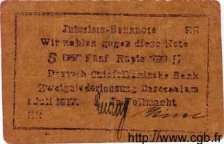 German East Africa 5 Rupien, 1917 image