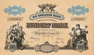 German States 100 Mark, 1874 obverse