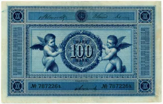 German States 100 Mark, 1874 reverse