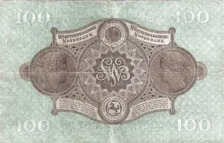 German States 100 Mark, 1890 reverse