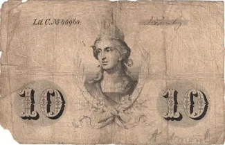 German States 10 Thaler, 1854 reverse