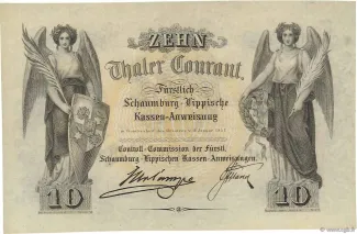 German States 10 Thaler, 1857 obverse