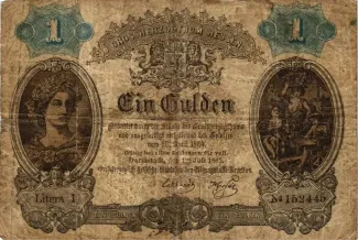 German States 1 Gulden, 1865 obverse