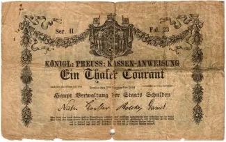 German States 1 Thaler, 1851 obverse