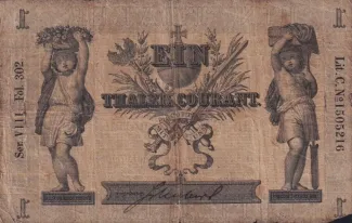 German States 1 Thaler, 1856 reverse