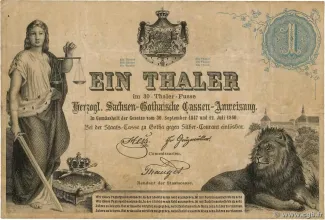 German States 1 Thaler, 1860 obverse