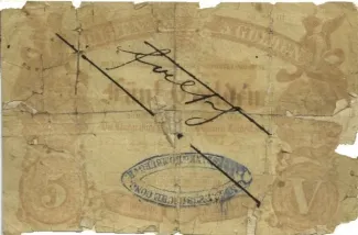 German States 5 Gulden, 1855 obverse