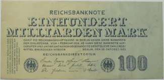 Germany 100.000.000.000 Mark, 1923 obverse