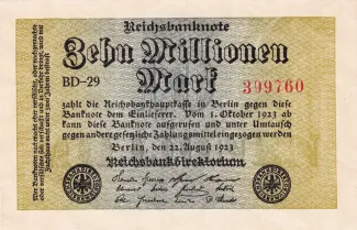 Germany 10.000.000 Mark, 1923 obverse