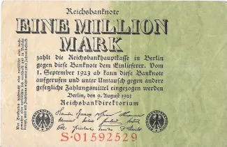 Germany 1.000.000 Mark, 1923 obverse