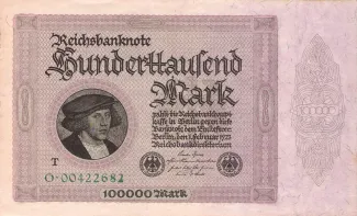 Germany 100.000 Mark, 1923 obverse