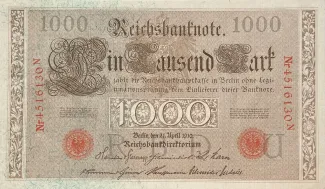 Germany 1.000 Mark, 1895-1910 obverse
