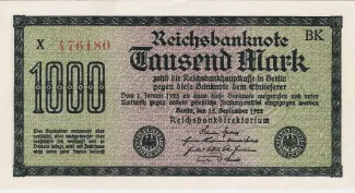 Germany 1.000 Mark, 1922 obverse
