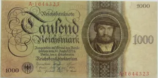 Germany 1.000 Reichsmark, 1924 obverse