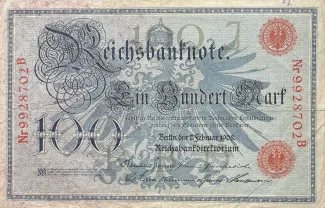 Germany 100 Mark, 1896-1908 obverse