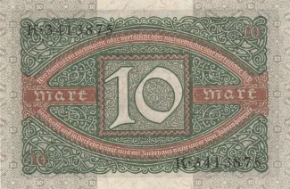 Germany 10 Mark, 1920 reverse