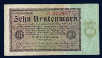 Germany 10 Rentenmark, 1923 obverse