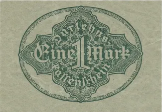 Germany 1 Mark, 1922 reverse