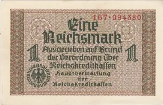 Germany 1 Reichsmark, 1939-1944 obverse