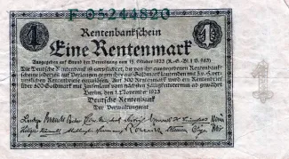 Germany 1 Rentenmark, 1923 obverse