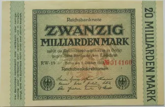 Germany 20.000.000.000 Mark, 1923 obverse