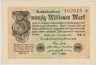 Germany 20.000.000 Mark, 1923 obverse