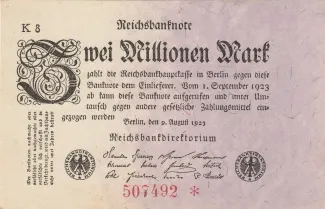 Germany 2.000.000 Mark, 1923 obverse