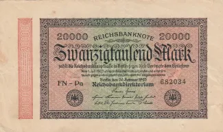 Germany 20.000 Mark, 1923 obverse