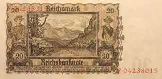 Germany 20 Reichsmark, 1939 reverse