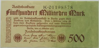 Germany 500.000.000.000 Mark, 1923 obverse