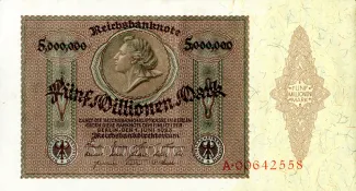 Germany 5.000.000 Mark, 1923 obverse